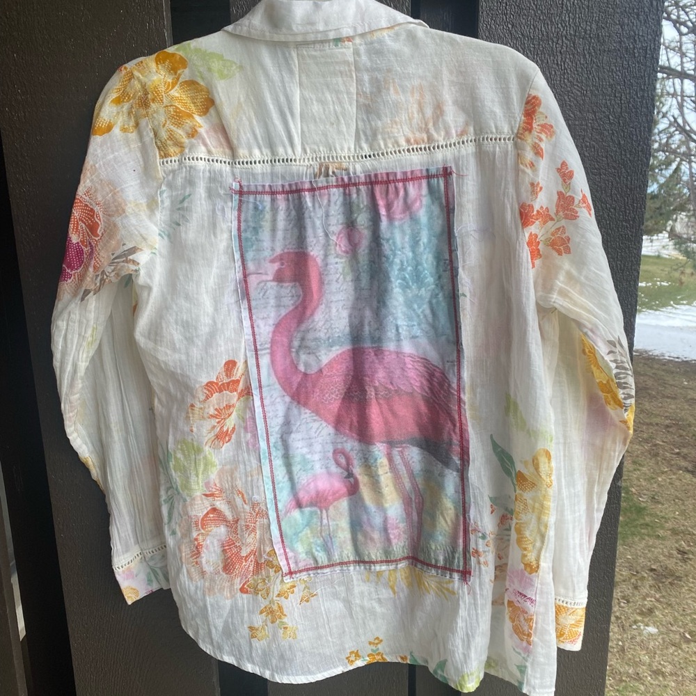 JK brand linen top - Size Medium